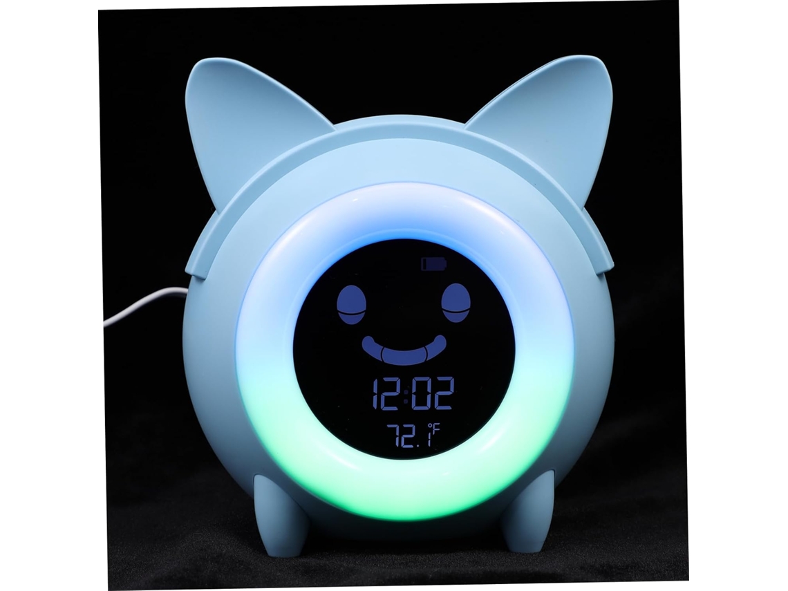 Despertador Digital, Luz Noturna E Azul Para Meninos Meninas, Design Moderno E Exclusivo Em Plástico Para Uso Interno Na