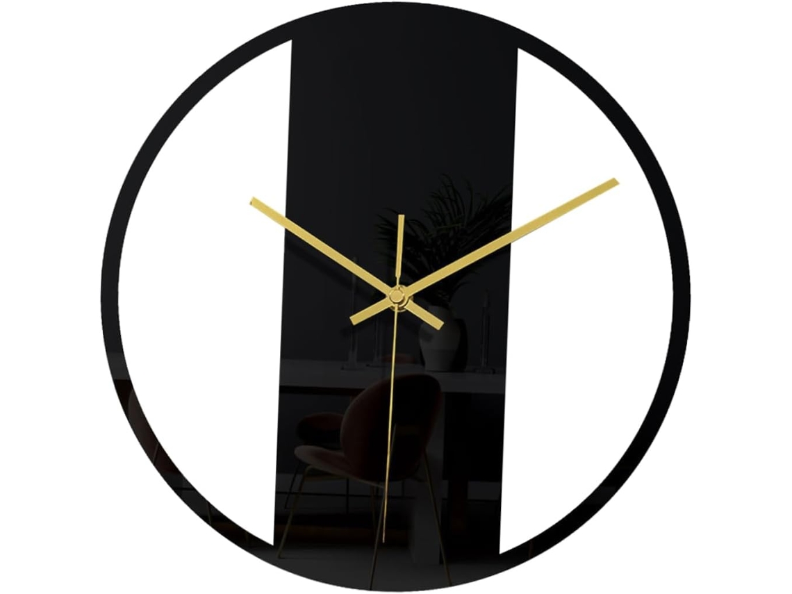 Relógio De Parede Em Acrílico, Decoração Preta, Decoração Para Casa, Pequeno Relógio De Parede Decorativo, Silencioso, Gokoco