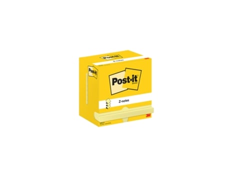 Bloco Notas Aderentes POST-IT Z-Notes 76 X 127 Mm Amarelo Canário 100 Folhas (Caixa de 12)