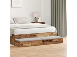 Vidaxl Gavetas de Cama com Gaveta Madeira Antiga 150 X 36,5 X 16,5 Cm