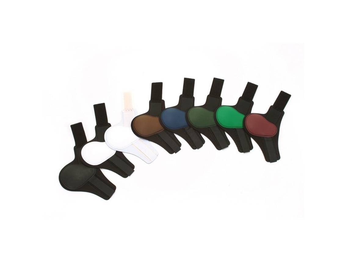 Protectores de Fetlock RACING TACK Couro (Branco)