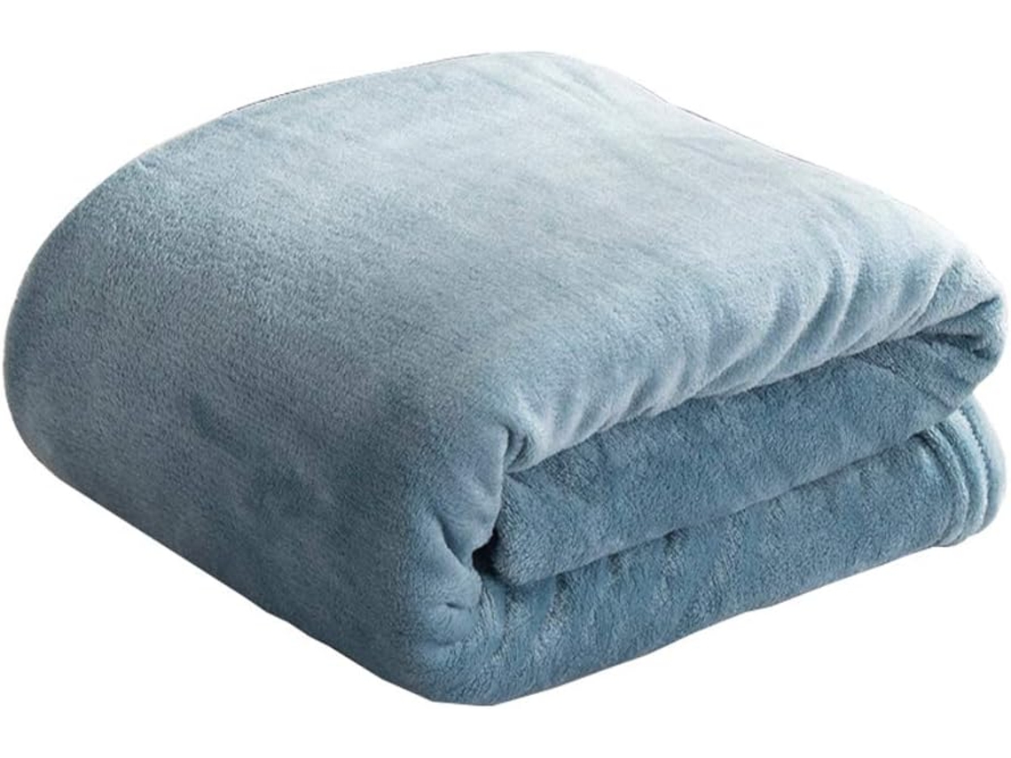 Manta de Flanela Lisa e Macia Fansu em Cor Sólida Microfibra Felpuda Ideal para Cama Sofá Poltrona Todas as Es