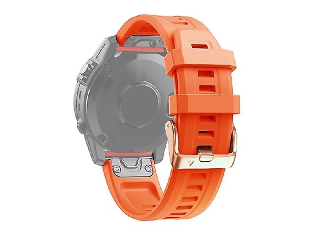 Pulseira De Relógio Lurelia Para Garmin Fenix 5s 20 Mm Silicone Laranja