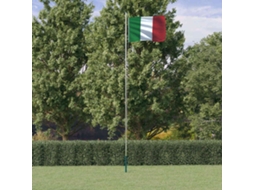 Vidaxl Bandeira Da Itália E Mastro 6,08 M Alumínio