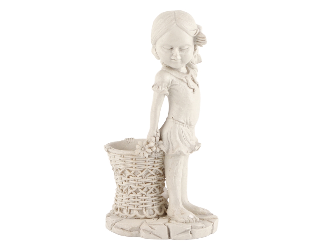 Jardim Artesanato em Resina: Estátua de Menina Flor Escultura Externa