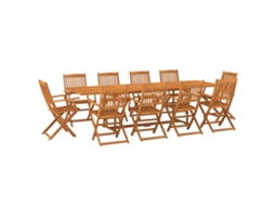 Conjunto de 11 peças de jantar para jardim em madeira de acácia MAISON EXCLUSIVE