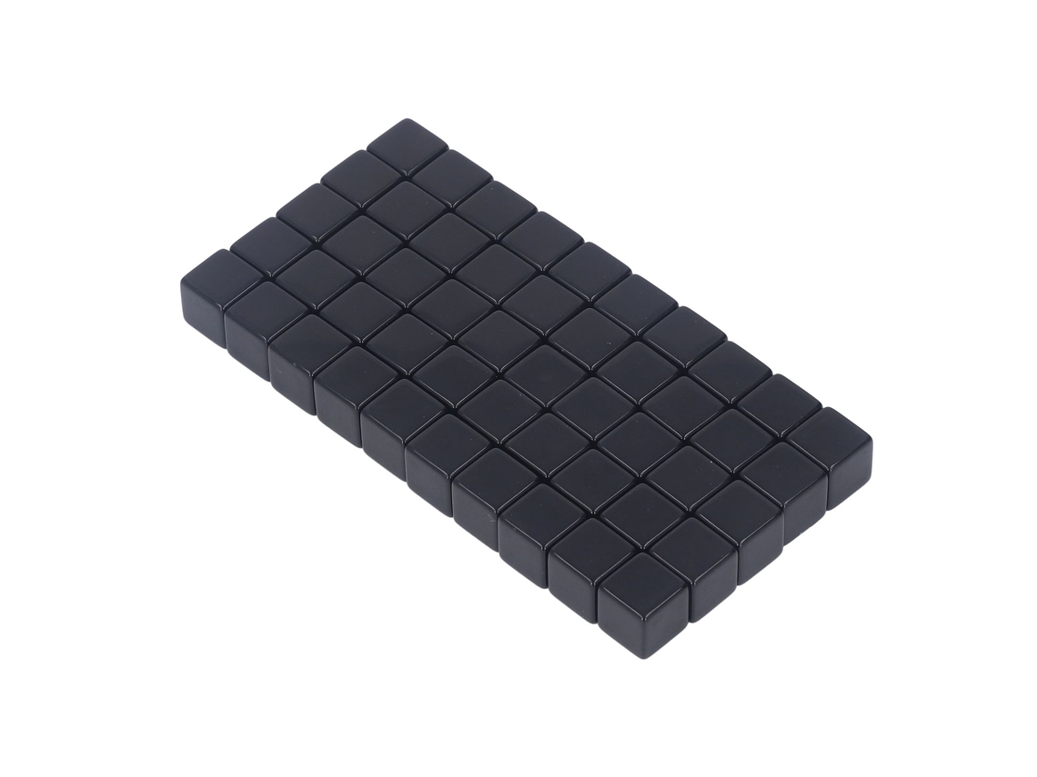 Dados Business, 50 peças, quadrados, pequenos, graváveis, apagáveis, preto, para jogos e ensino