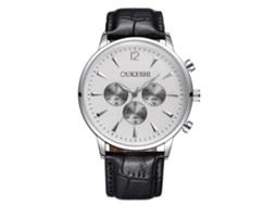 Reloj Hombre Empresarial De Cuero Pu Dial Redondo Movimiento De Cuarzo Analógico