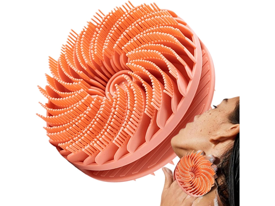 Esponja De Silicone Para Banho E Chuveiro 2em 1com Macia, Escova Rotativa Inovadora E Higiênica