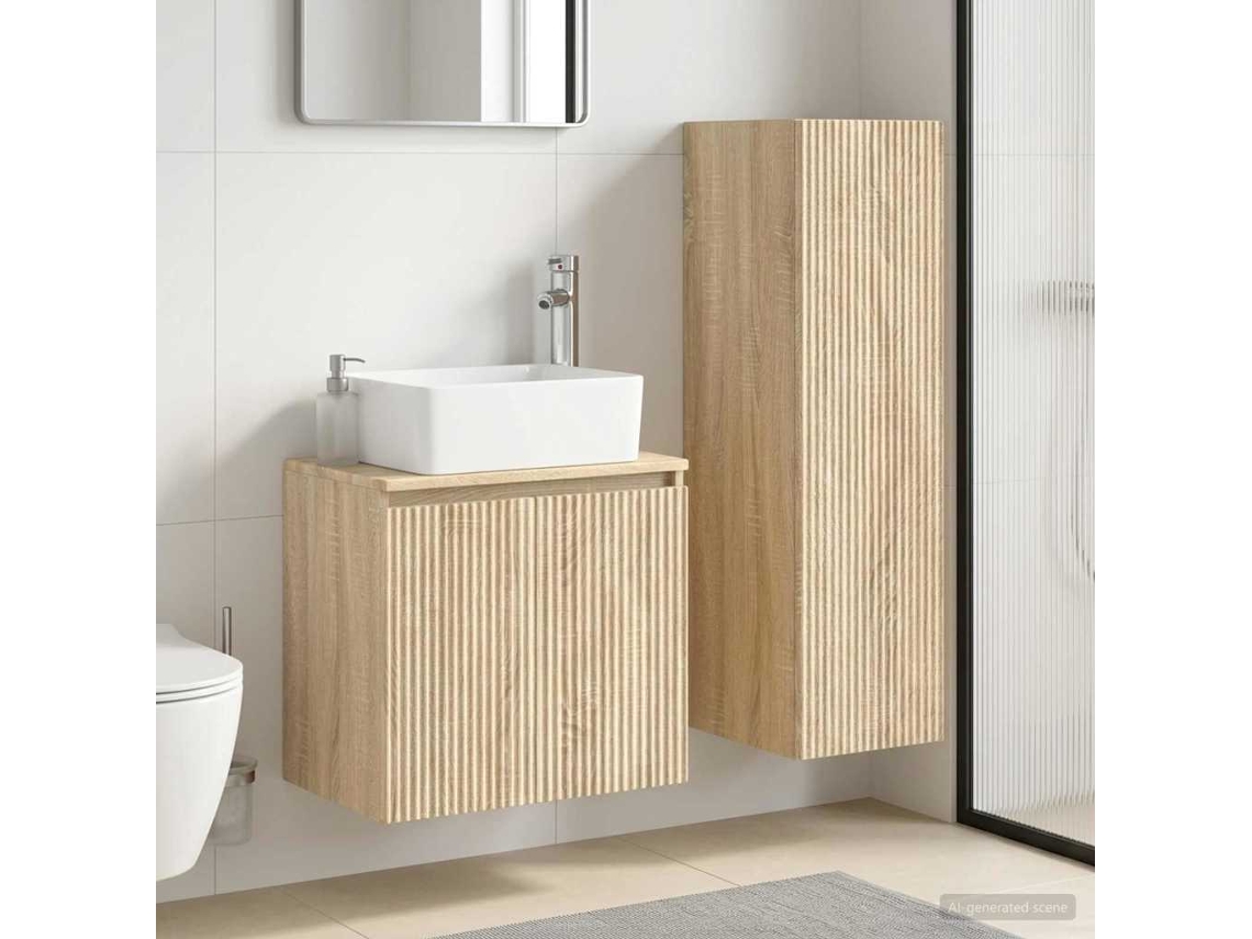 Vidaxl Conjunto De Móveis Para Banheiro 2 Unid. Carvalho Sonoma