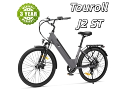 Bicicleta Elétrica Urbana Touroll J2 St Até 100km De Autonomia Bateria Removível 561.6wh Motor 250w Quadro Baixo Step-through Suspensão Dianteira