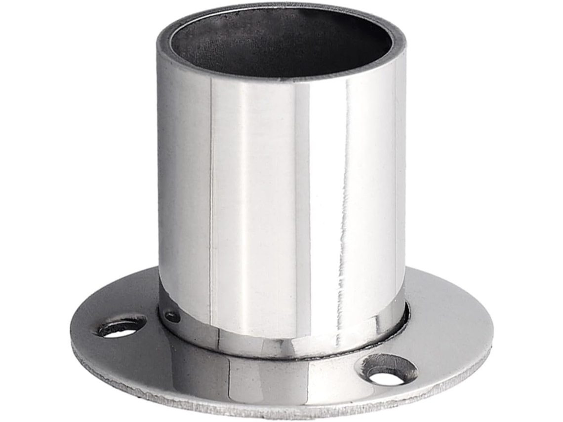 Conjunto De 2 Suportes Extremidade Em Aço Inoxidável Para Varão Guarda Roupa, Ideais Para Barras De Toalha E Soluções