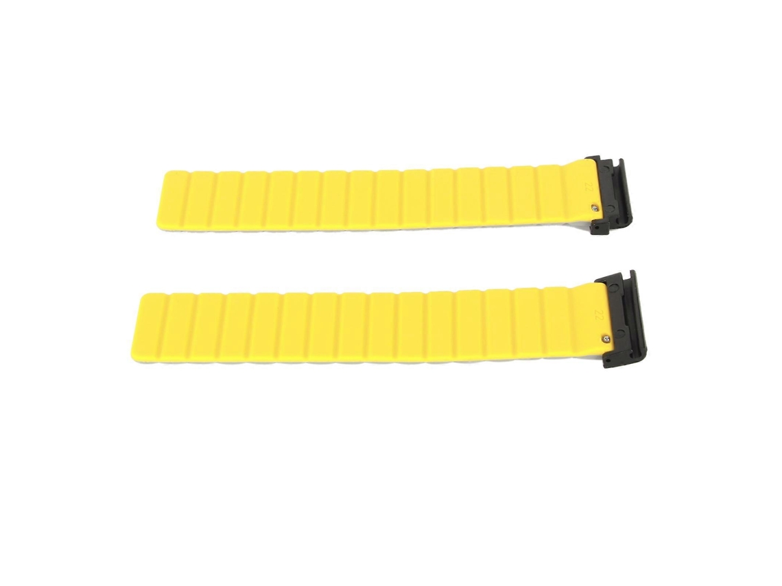 Pulseira Magnética Dtcy De 26 Mm, Pulseira De Silicone À Prova De Suor Com Liberação Rápida Para Vertix 2, Cinza E Amarelo Olysi Shop
