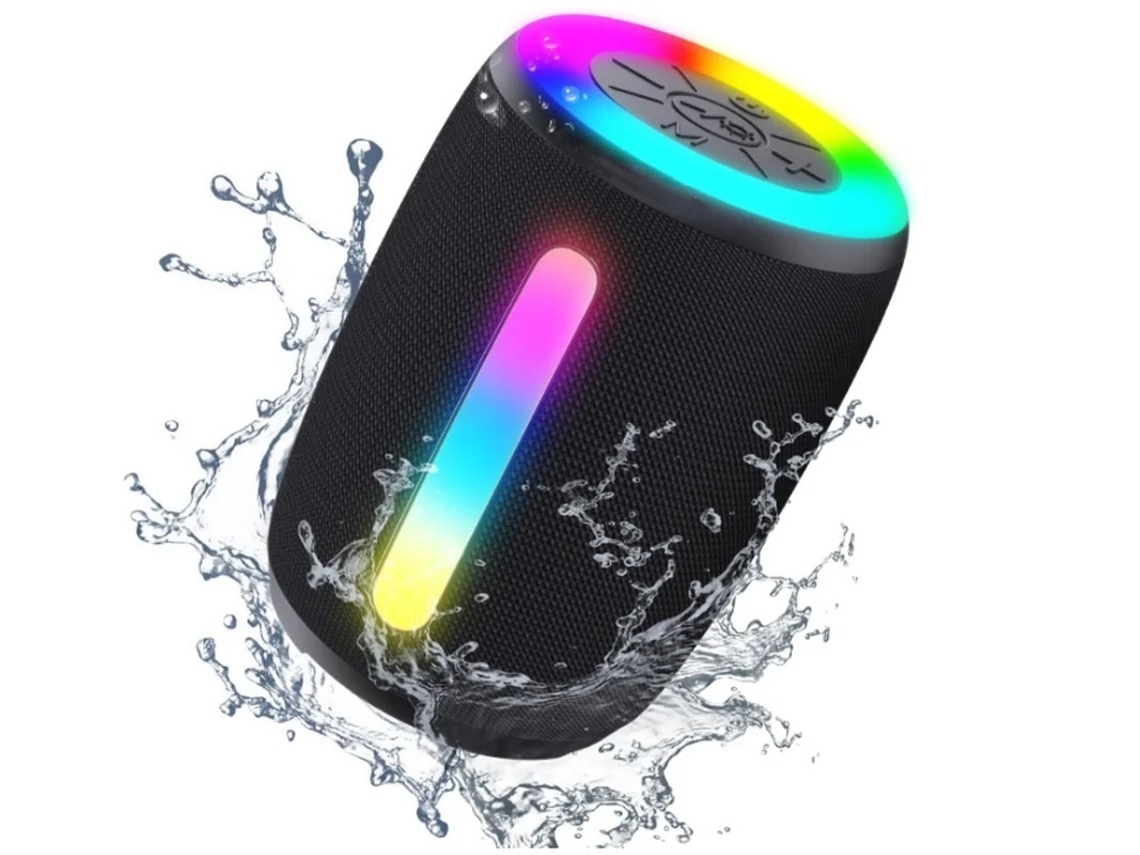 Alto Falante Bluetooth Alto Falante Portátil À Prova Dágua Ip68 Com Luzes Led Alto Falante Estéreo Sem Fio Hd De 15 W Bt5.3 Mic Função De Yizhood