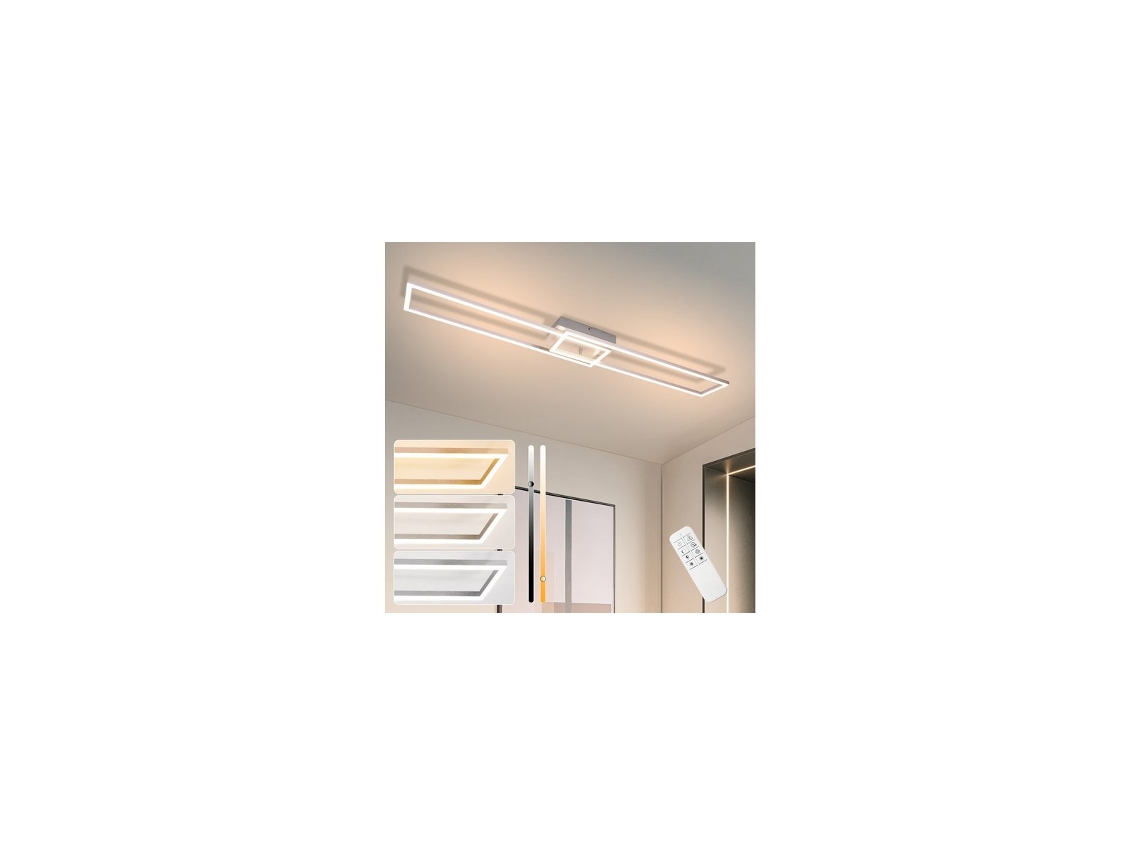 ZMH Luminária de teto LED moderna de 36 W com função noturna e proteção para os olhos