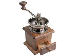 Moedor de café manual de cerâmica, formato cônico, portátil, com manivela, ideal para espresso, prensa francesa e café coado, para uso em casa e em viagens.