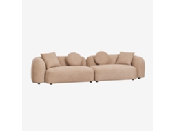 Sklum Sofá Modular De 2 Peças Em Chenille Coco Poliéster                       Chenille Espesso Latte Marrom