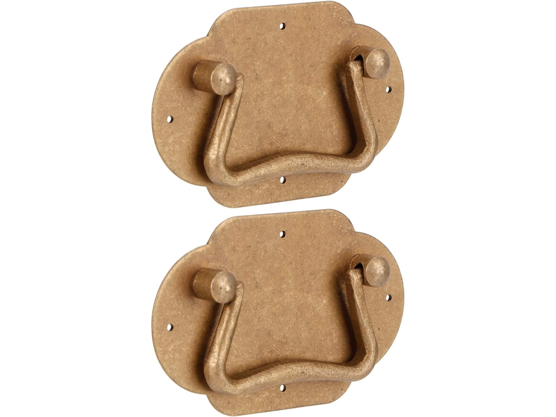 Puxadores Vintage De Cobre Yosoo, 2 Conjuntos De Ferragens Antigas Para Gavetas Armários E Guarda Roupas, 8, 9cm X 5