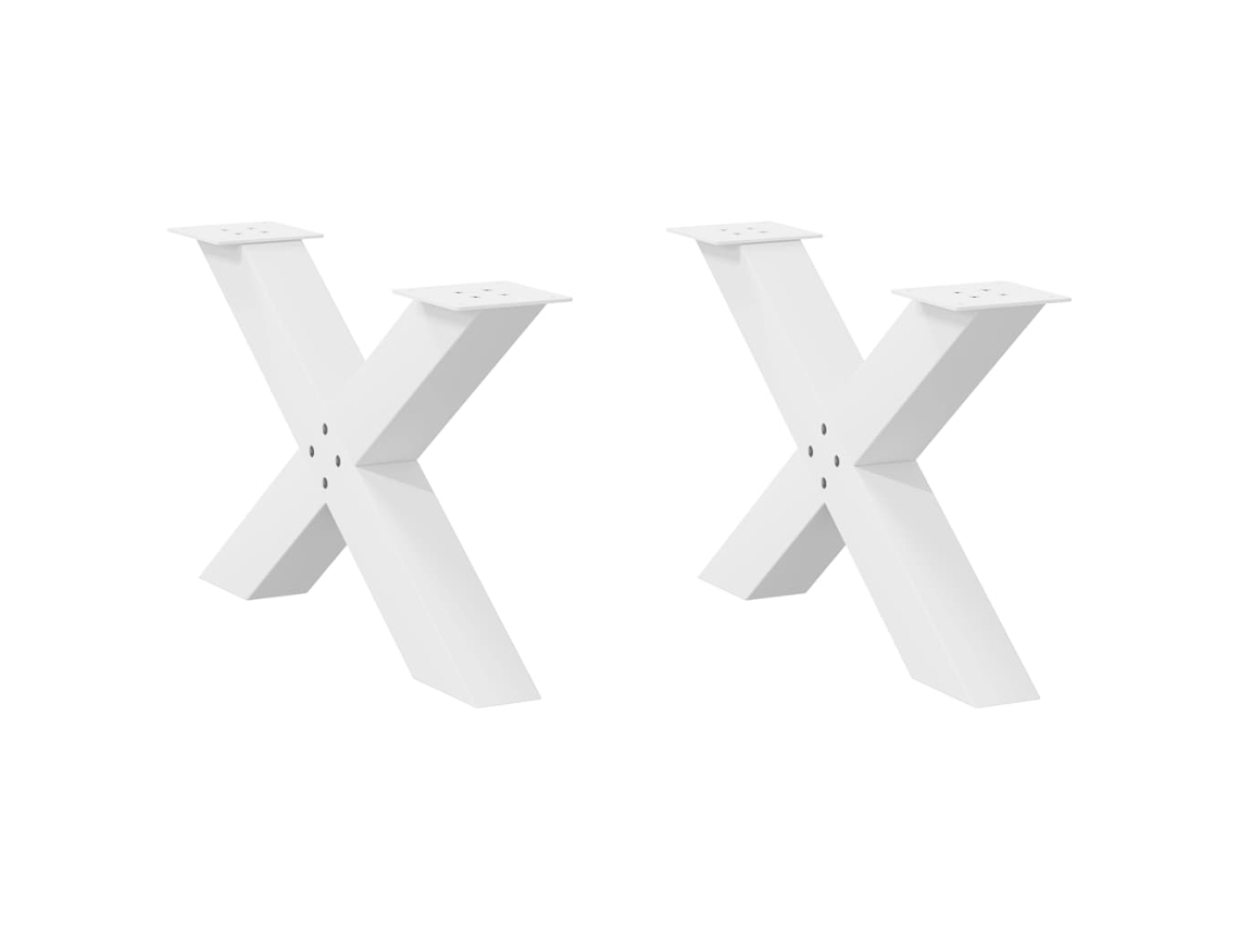 Coffee Table Leg, Coffee Table Legs Vidaxl Branco Aço (70 X (42-43) Cm (80 Mm))