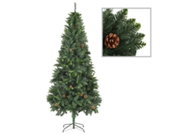 Árvore de natal VIDAXL Verde PVC; Ferro (210 cm)