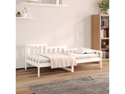 Vidaxl Sofá cama Sem Colchão 90x200 Cm Madeira de Pinho Maciça Branco