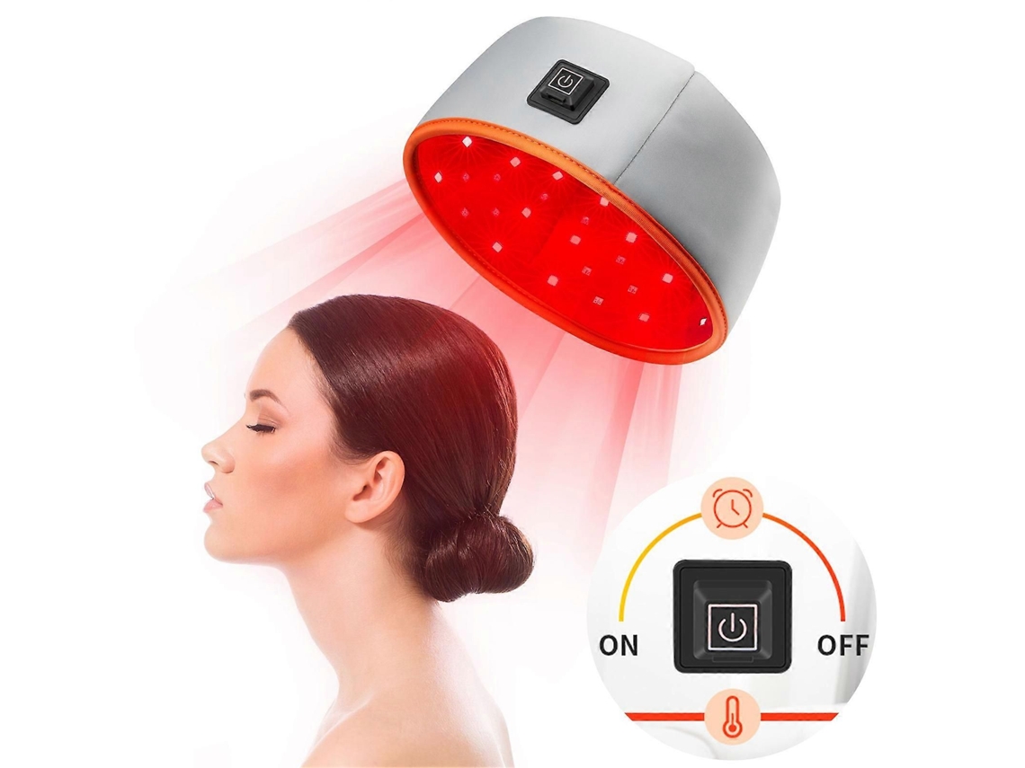 Boné de Terapia Luz Vermelha Infravermelha Usb com 660nm850nm para Crescimento Cabelo, T Ratamento Rápi GOKOCO