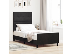 Cama Lovely Home Veludo Preto (100x200)