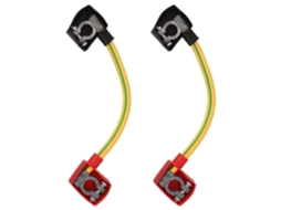 Conjunto de 2 conectores terminais para cabos de bateria de carro com transferência positiva.