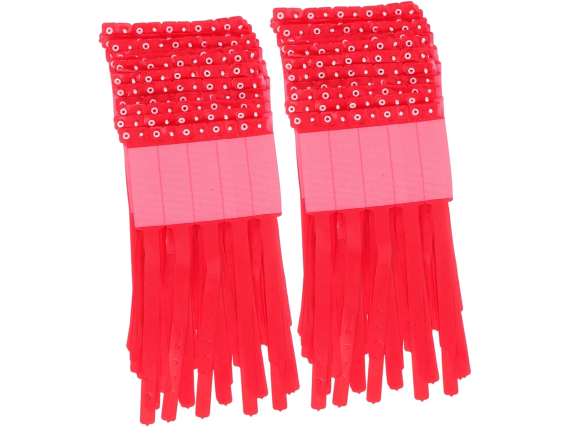 Pulseiras De Identificação Para Pacientes Em Hospitais, 100 Unidades, Pvc Vermelho