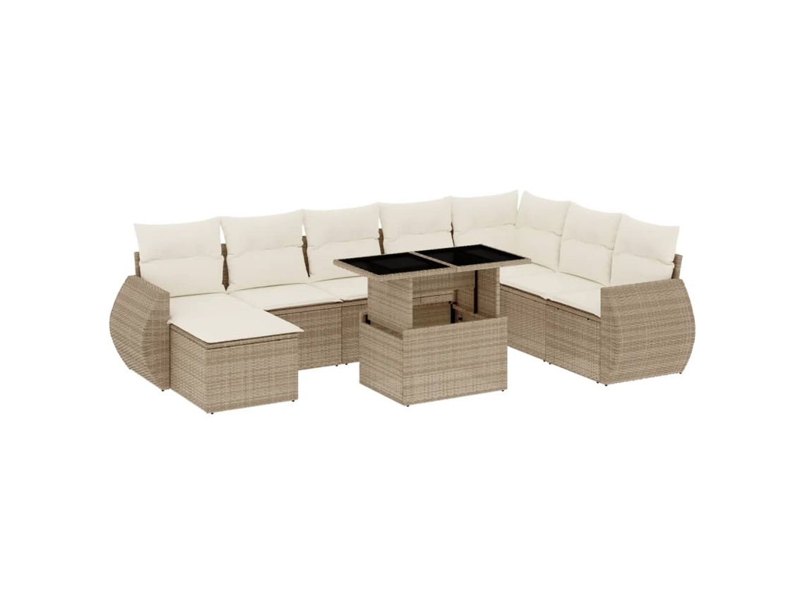 Garden Sofa Set, Garden Sofa Sets Vidaxl Bege Rattan / Vime (n/a)
