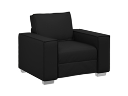 Conjunto 1 Sofá Moderno Vidaxl Preto Couro Sintético (100 Cm)