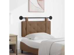 Vidaxl Cabeceira Suspensa Com Luz Led Cappuccino Couro Sintético