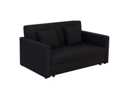 Sofá Cama De 2 Lugares Estofado Em Algodão Com 2 Almofadas Apoio Para Os Braços E Armazenamento Duplo Moderno Para Sala De Estar Escritório