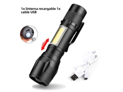 Mini Lanterna Led Portátil Recarregável com Função de Zoom e 3 Modos de Iluminação. MDUG