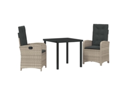 Conjunto de Móveis para Jardim 3 Pcs HARLANV1