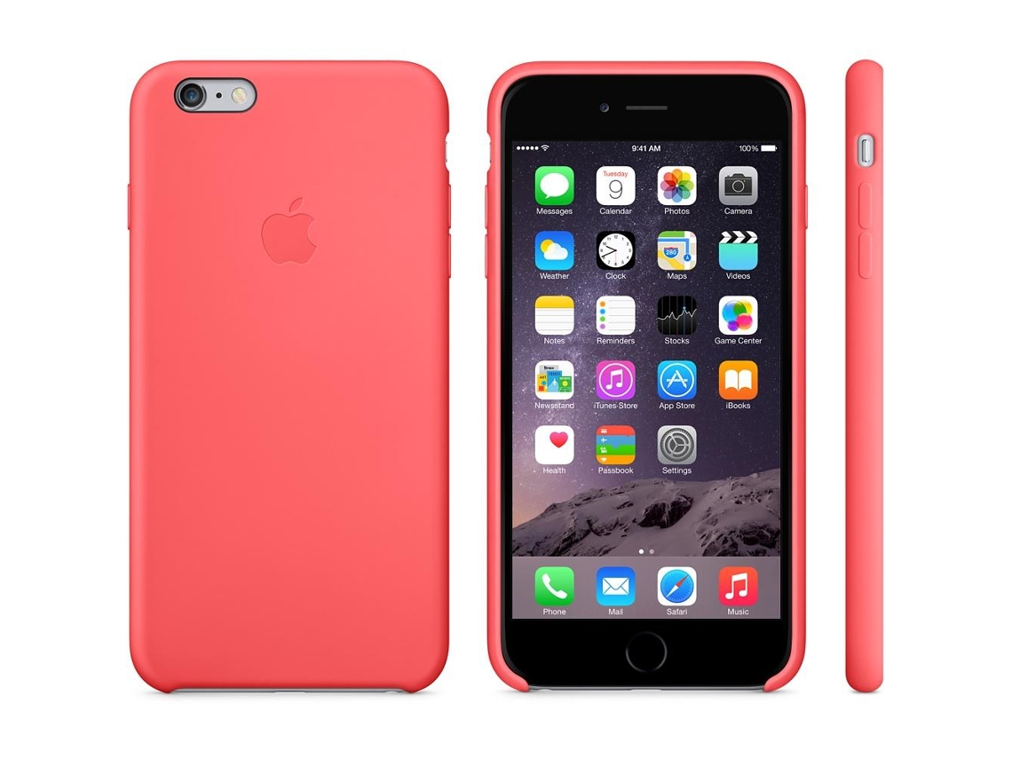 Capa APPLE iPhone 6 Plus de silicone Rosa