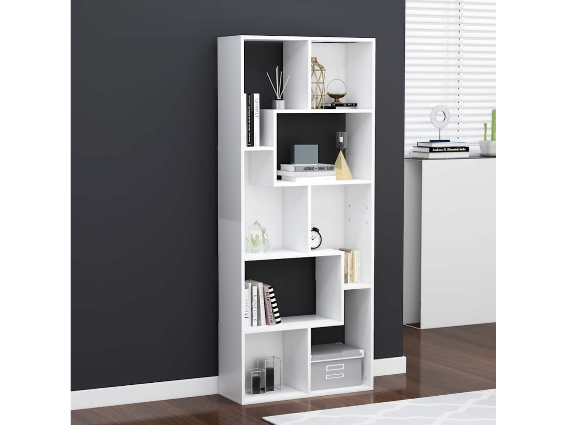 Vidaxl Estante 67x24x161 Cm Derivados De Madeira Branco