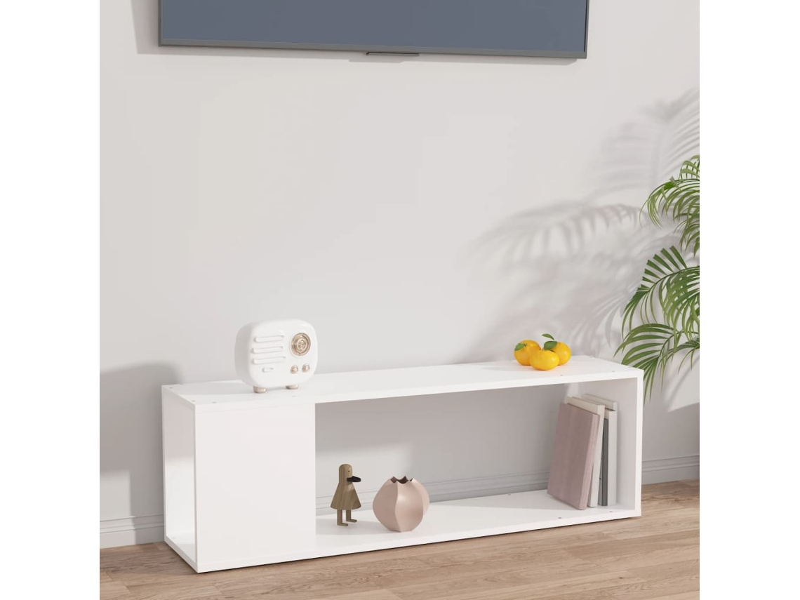Vidaxl Móvel De Tv 100x24x32 Cm Derivados De Madeira Branco