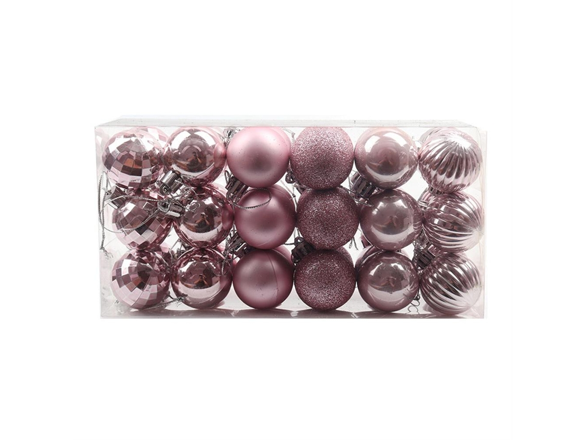 36 bolas de plástico anti-quebra 4cm para árvore de natal e festas S/MARCA