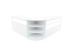 Conjunto De Balces Comerciais Harmonia | Branco | B1500c1500lm60 | Mdf E Vidro Temperado | Prateleiras E Portas De Monstershop