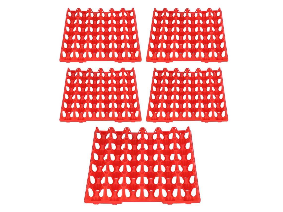 5pcs Bandejas para Ovos Plásticas 30 Células Pilháveis Armazenamento Transporte