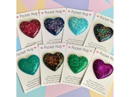 Pocket Heart Mini Abraço de Vidro com Cartão de Saudação