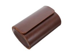 Yuru estojo de Viagem para Relógios com 2 Compartimentos Portátil Organizador de Relógios em Pu Resistente e Anti vibração Grc