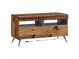 Vidaxl Gabinete De Tv Led Madeira Antiga Derivados De Madeira
