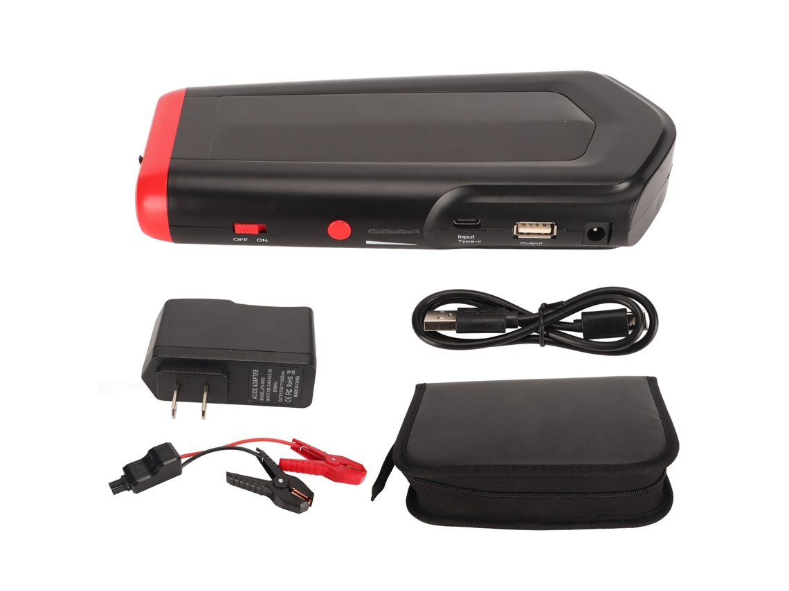 Iniciador De Carro 1000a 12000mah Com Luz Led Sos