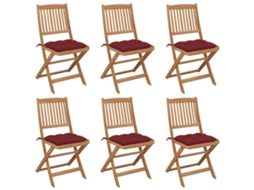 Folding Chair, Folding Chairs Vidaxl Vermelho Madeira (n/a)