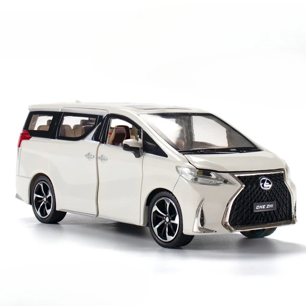(lm300h Branco) Miniatura De Carro Em Escala 1:24 - Fundição Em Liga Metálica - Som E Luz Simulados