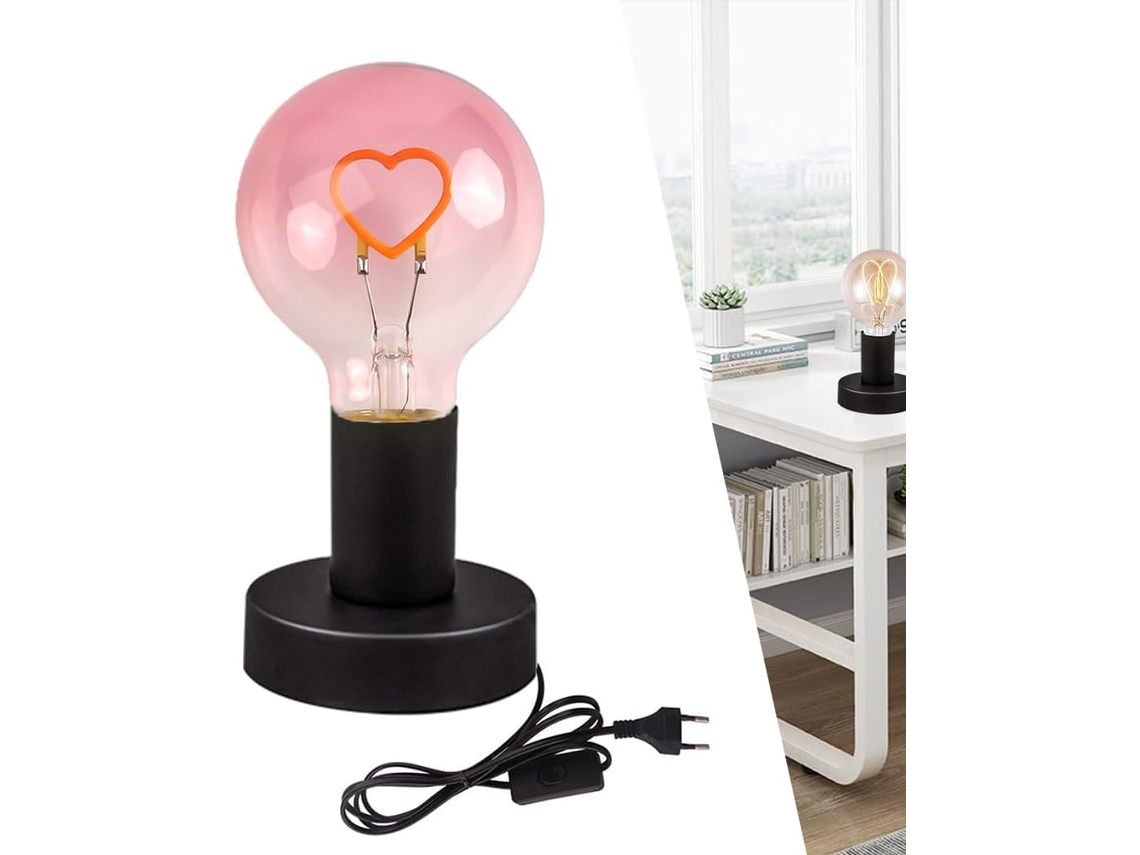 Soquete E27 para abajur com interruptor de cabo, iluminação de mesa vintage, iluminação de cabeça industrial.
