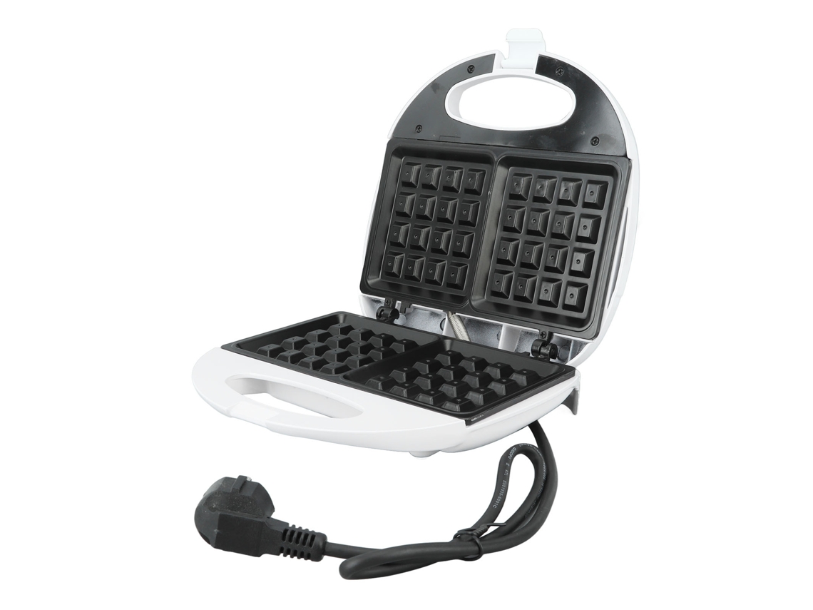 Maker de Waffles Mini 750w Liga de Alumínio com Placa Antiaderente para Café da Manhã e Lanches | S/MARCA