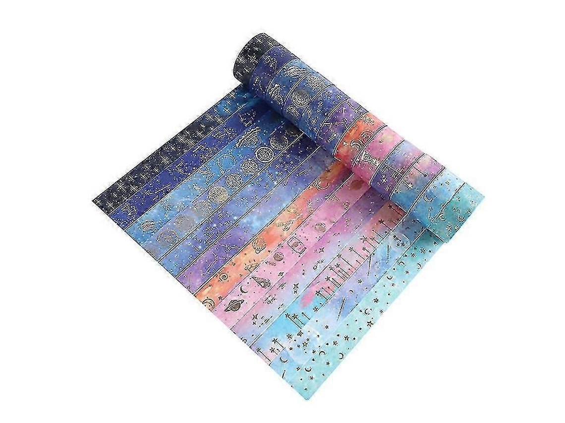 Lurelia Fita Washi, 12 Rolos, Céu Estrelado, Scrapbooking, Formato Compacto